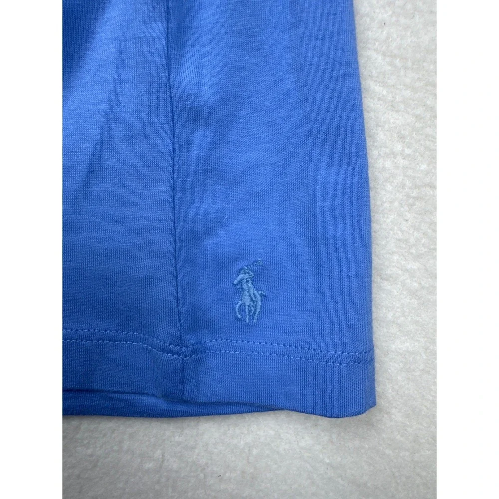 Polo Ralph Lauren Girls Top Size 4 Blue Eyelet Flutter Sleeve Square Neck‎